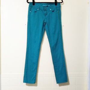 American Eagle Stretch Skinny Jeans Teal